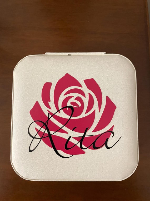Personalized Jewelry Box with Mirror (Christmas Gift Idea)