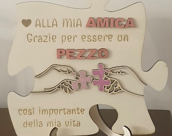 Soprammobile Puzzle in Legno per amica (idea regalo compleanno)