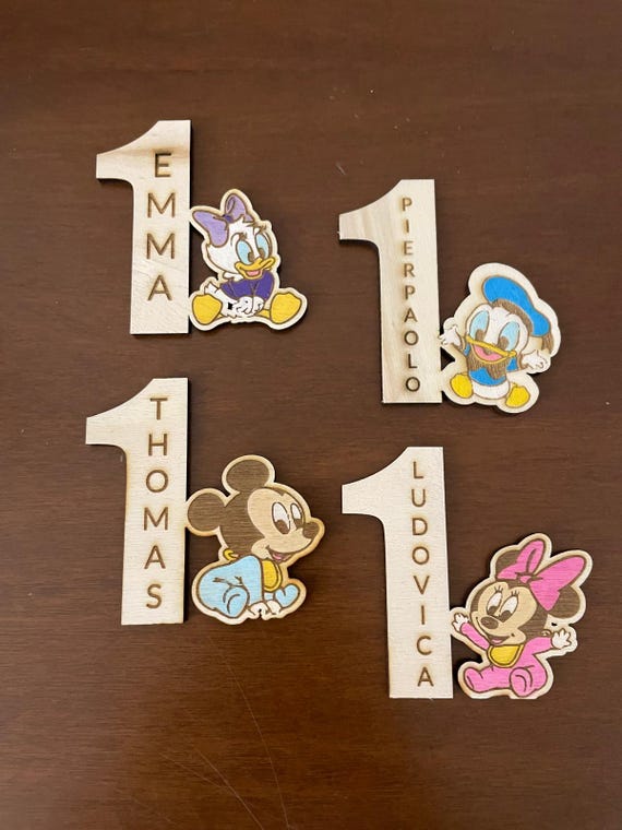 First Birthday Party Favors for Girls - Personalized Wooden Magnets