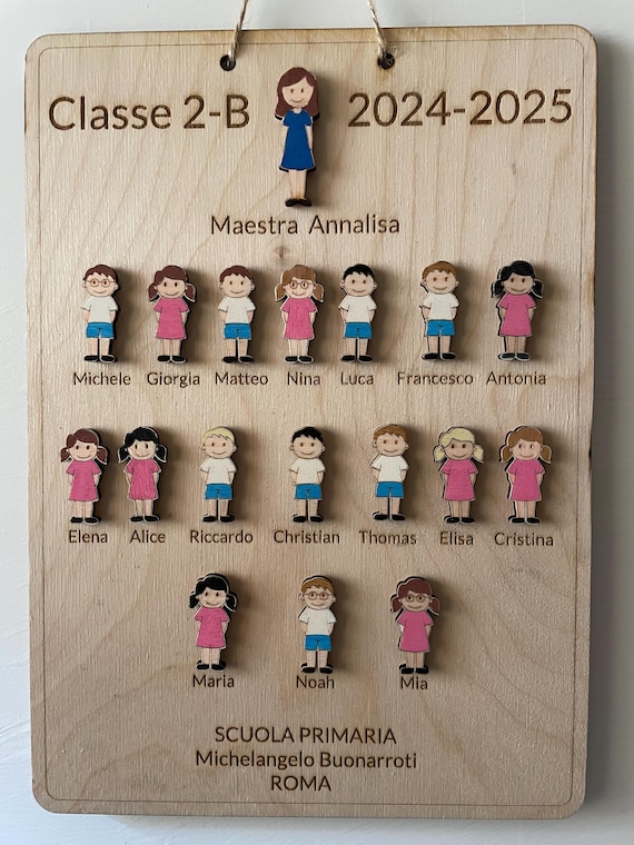 End of year gift for teachers: wooden ornament "Thank you teacher"