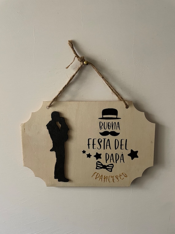 Personalized handcrafted wooden plaque (Father's Day gift idea)