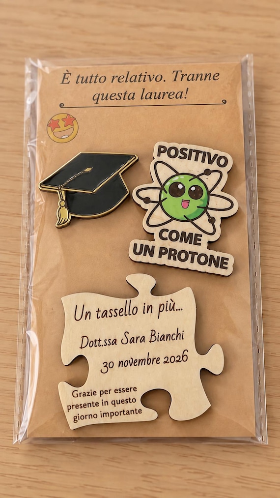 Ironic and Personalized Wooden Graduation Favors | Faculty-Themed Puzzle Magnets | Unique and Fun