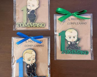 Recuerdos para el primer cumpleaños de tu bebé: imanes de madera personalizados