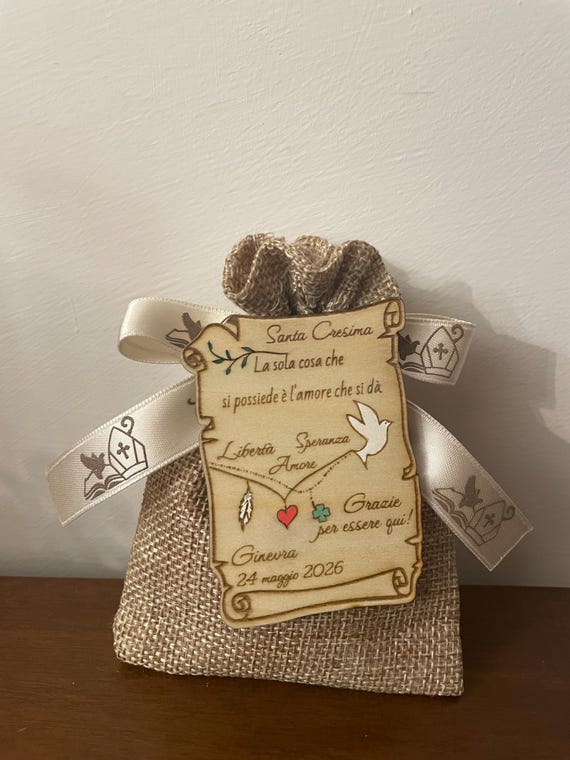 Bomboniere Cresima - Calamite in Legno personalizzate