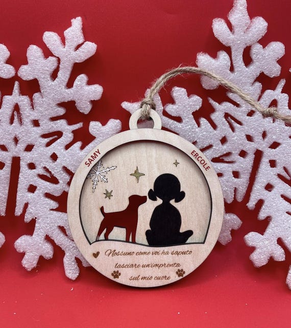 Personalized Christmas Decoration with Dog (Gift Idea for Dog Lovers)