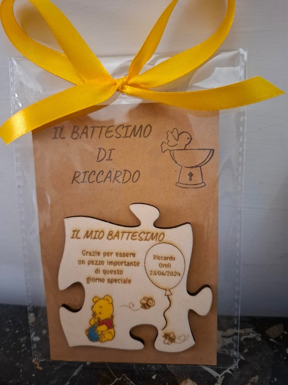 Baptism Favors - Wooden Puzzle Magnets