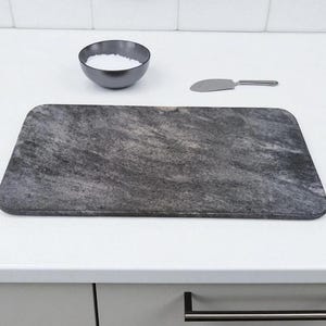 Grey Marble Rectangle Tray: Bathroom, Kitchen Serving Platter