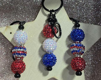 Bills Inspired Keychains - Red, White, and Blue Keychains