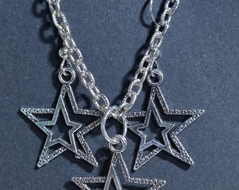 Silver moon/star/tribal earring necklace sets