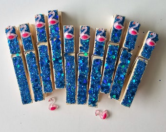 Cheer Pin Clothespin Flamingo, Flamingo Clothespin, Mini Flamingo, Get Pink Back, Resin Flamingo, Cheer Competition Clothespins PACK OF 10