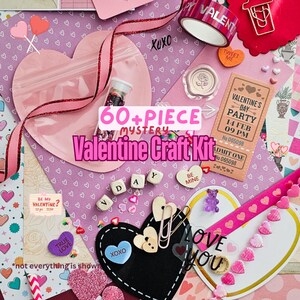 Valentine's Junk Journal Mystery Kit, Valentine's Day Craft Kit, Love Theme, Valentine's Theme Crafts, Junk Journal Kit, Crafting