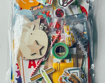 Back to School Junk Journal Mystery Kit, Starter Crafting Kit, Mystery Junk Journal Kit, Crafting kit, First Day of School Crafts, Crafting