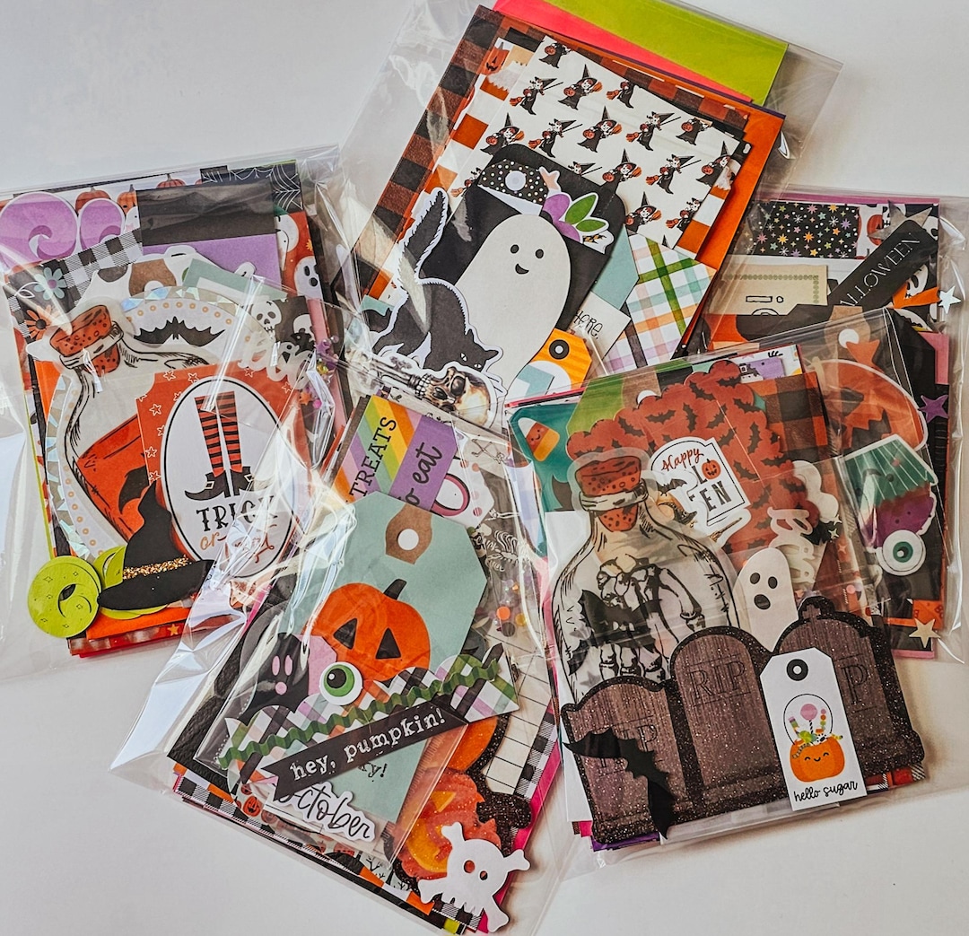 Halloween Junk Journal and Craft Mini Kit, 30+ Halloween Crafty Items ...