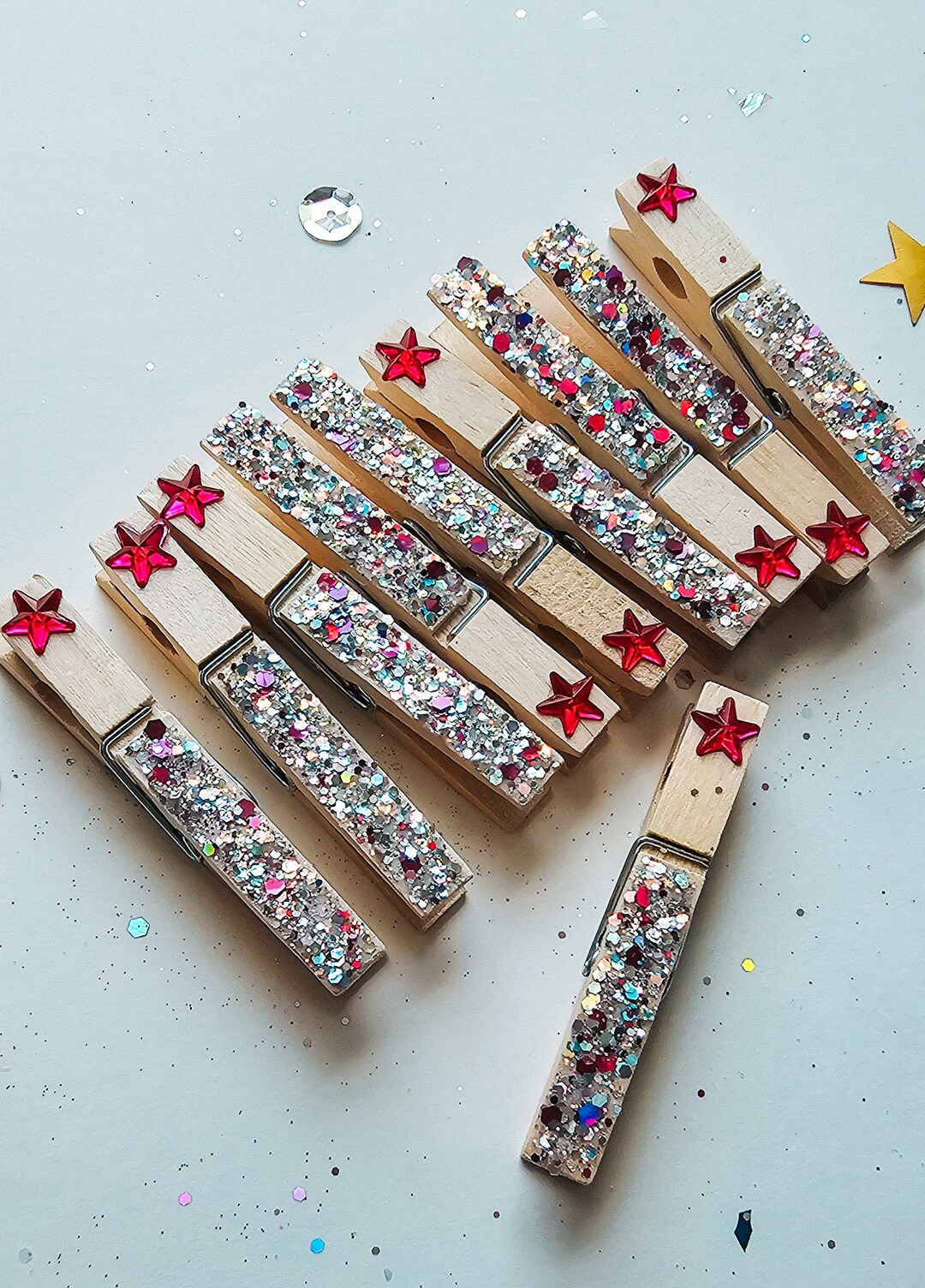 Cheerleading Clothespin Pink Star, Cheer Clothespin, Cheer Competition