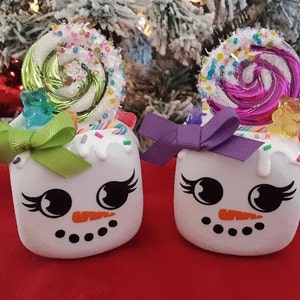 Tired Tray Decor Christmas, Sweet, Candyland Faux Marshmallows, Tired Tray Decor, Buddy, Fake Marshmallow, Gift, Shelf Sitter