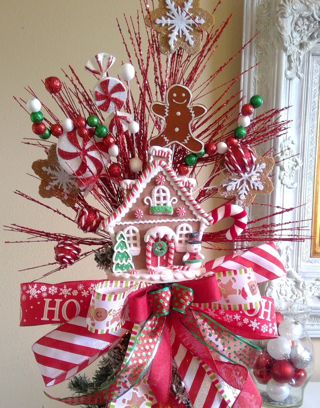 Christmas Tree Topper Gingerbread Tree Topper XL Tree Etsy