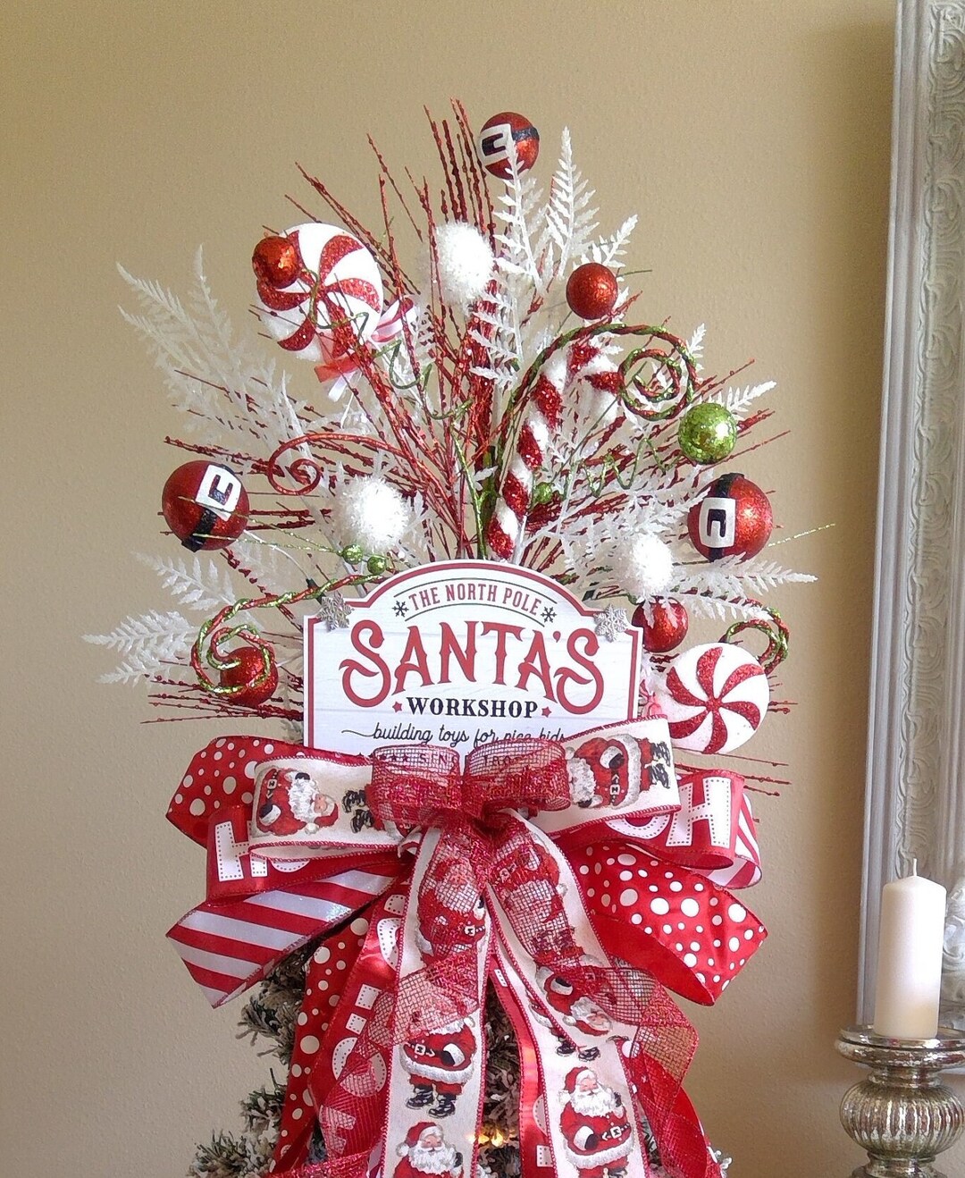 Christmas Tree Topper Santa Tree Topper XL Tree Toper Santa Etsy