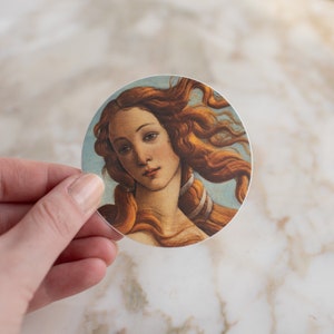 Botticelli, The Birth of Venus – 3&quot; Waterproof Circle Sticker