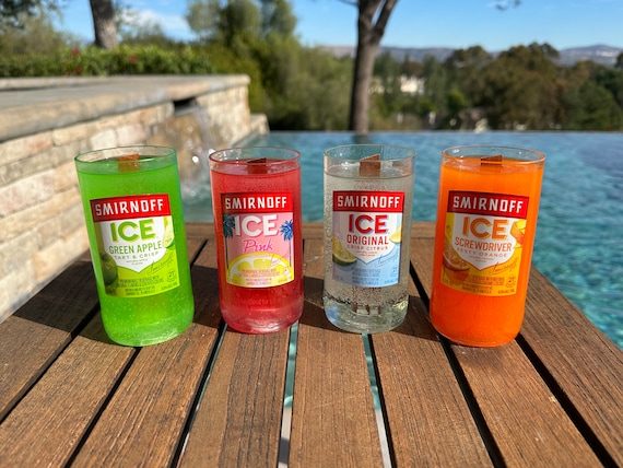 SMIRNOFF ディスプレイスタンド 約30cm Smirnoff Ice 12.5 Oz Candle. Yummy Fruit Scent, Clear Gel Wax