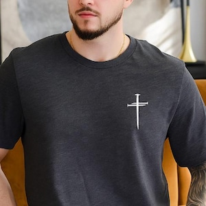 Cross Shirt, Faith Cross Shirt Comfort Color Christian Gift,Faith Gift,Christian Tee,Jesus Clothing,Gift For Dad,Faith Cross,Fathers Day Tee