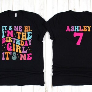 It&#39;s me Hi I&#39;m the Birthday Girl It&#39;s Me T-tshirt, Custom Birthday Name Age hoodie, It&#39;s me Hi T-shirt, Personalized Birthday T-shirt
