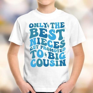 Only The Best Nieces Get Promoted To Big Cousin Shirt, Niece Toddler Shirt, Cool Cousins Club Shirt & Onesie, Big Cousin Youth Shirt