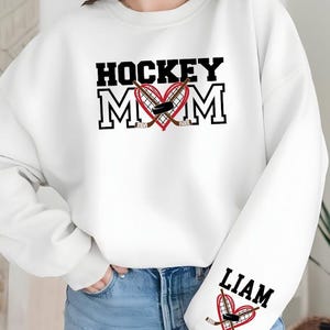 Hockey Mom Sweatshirt, Custom Hockey Mama Hoodie, Sports Mom Shirt, Gift Shirt For Sports Mom, Game Day Hoodie, Game Day Hockey,Hockey Lover