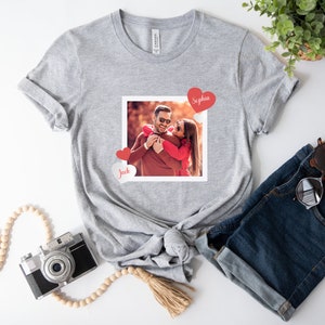 Custom Valentines Day Photo Shirt | Personalized Love TShirt With Photo | Personalized Couple Shirts | Custom Photo Shirts