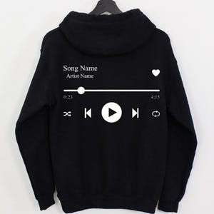 Custom Song Name Sweatshirt, Custom Artist Name Sweatshirt, Music Hoodie, Custom Concert Hoodie, Music Lover Sweatshirt,Favorite Song Hoodie