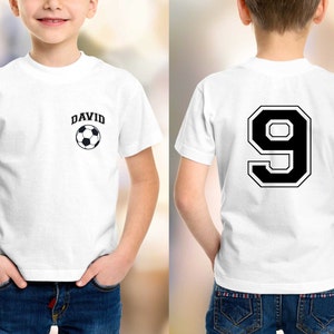 Custom Soccer Ball Shirt With Number And Name, Personalized Soccer Team T-Shirt, Custom Soccer Jersey With Number, Family Soccer Matching
