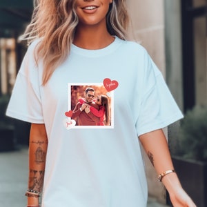 Custom Valentines Day Photo Comfort Colors Shirt | Personalized Love TShirt With Photo | Personalized Couple Shirts | Custom Photo Shirts