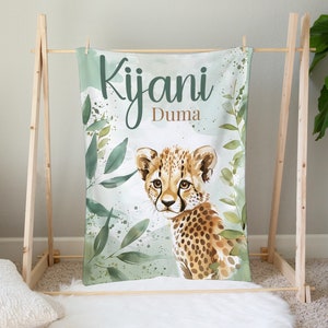 Baby Safari baby blanket, Personalized Baby Blanket, Baby Name Blanket, Personalized Name Blanket, Custom Name Blanket