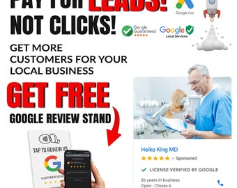 ¡Paga por clientes potenciales, no por clics! ¡Dispara tu negocio! Configuración de tu cuenta de anuncios de servicios locales de Google. ¡Empieza a recibir llamadas en 24 horas!