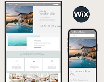 Plantilla de sitio web de Airbnb de Wix para propiedades de alquiler vacacional, bienes raíces, villas de lujo, sitios de Airbnb y sitios web de Wix Studio.
