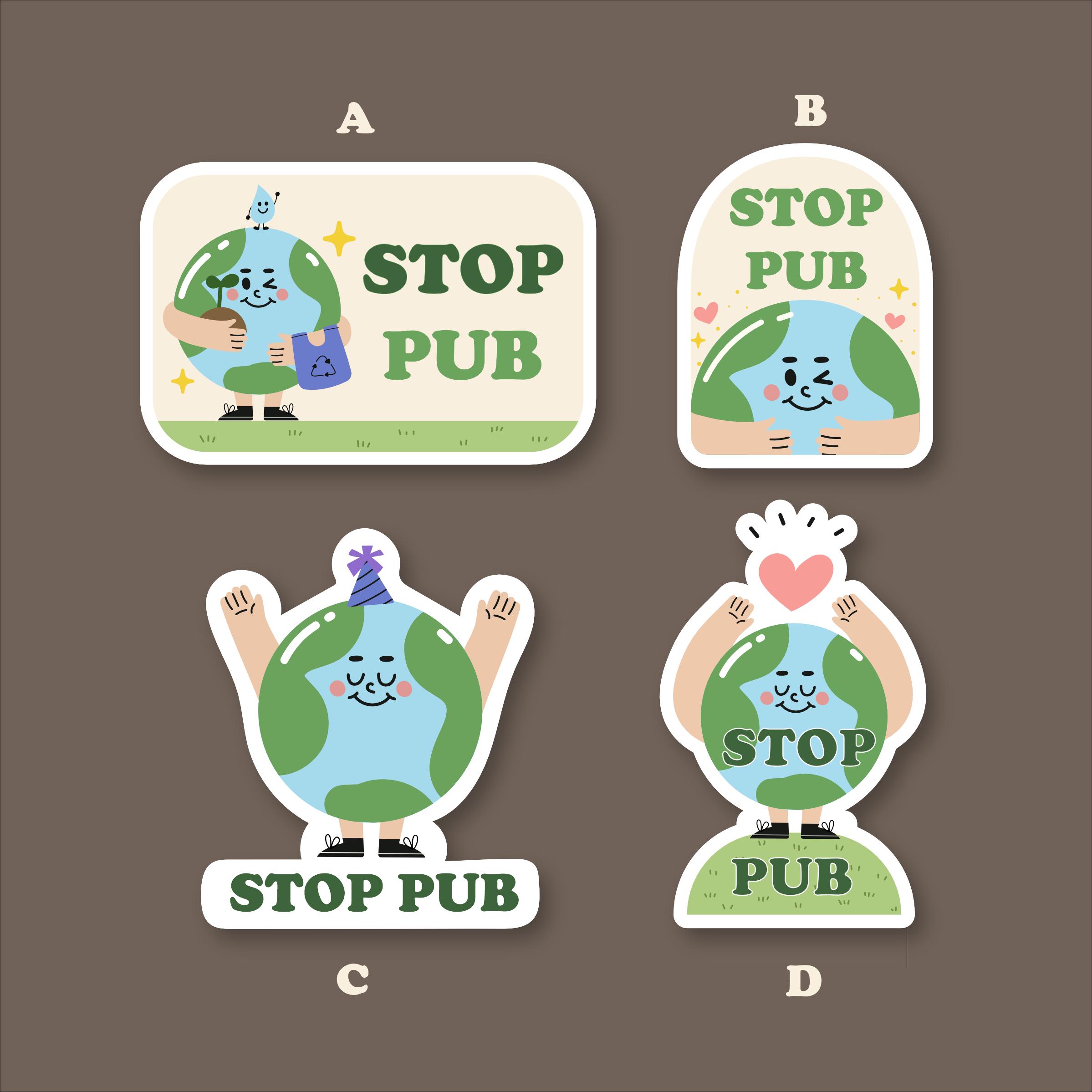Autocollant STOP PUB Pour Boite Aux Lettres, Sticker Pour éviter La ...