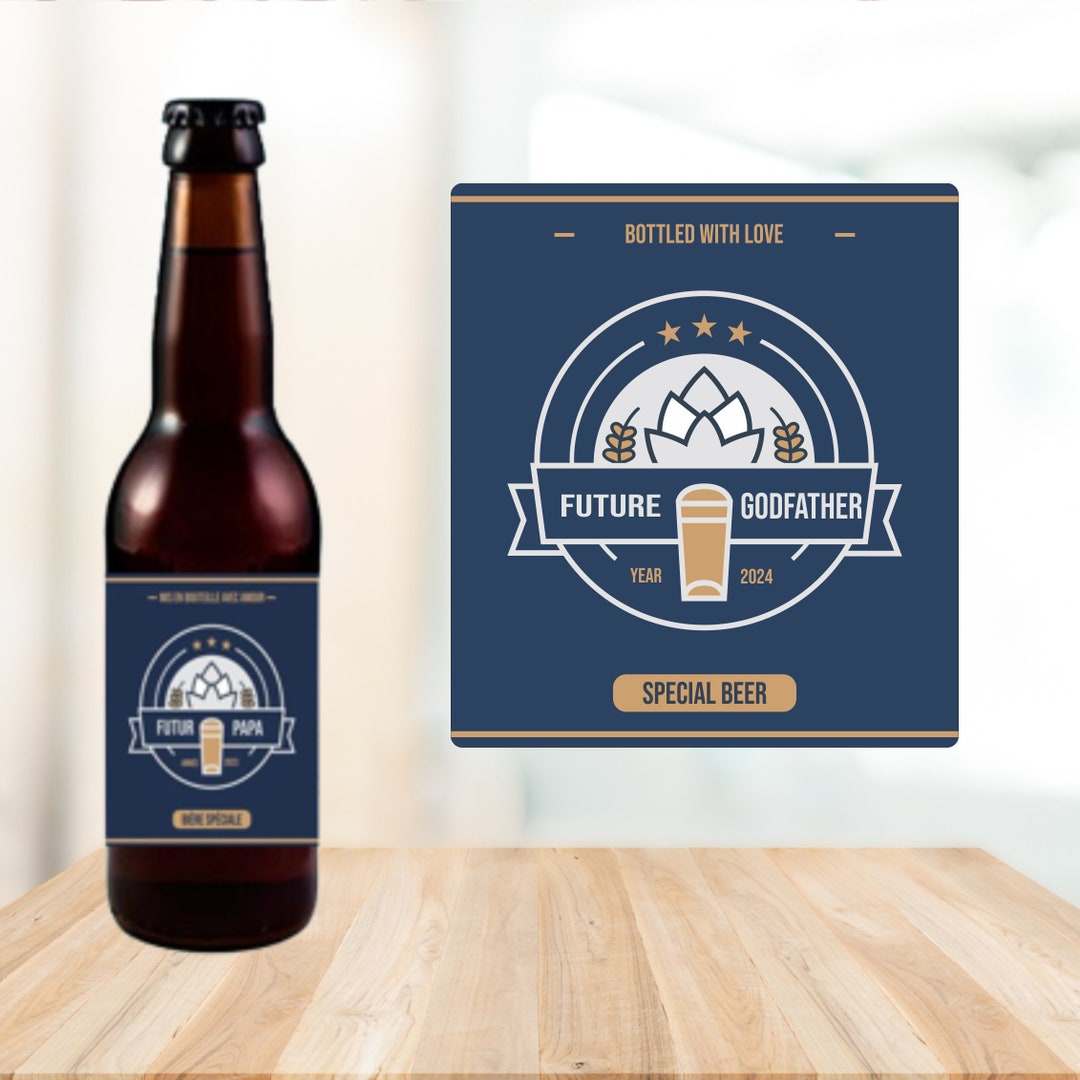 Bière cadeau annonce grossesse - Diplôme futur papi gateau main image 1