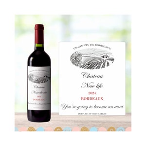 You&#39;re going to become an aunt - Wine Label Pregnancy Announcement