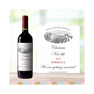 We are getting married - Wine Label Pregnancy Announcement