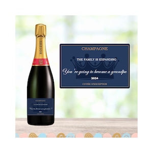 You&#39;re going to become grandpa - Champagne Label Pregnancy Announcement