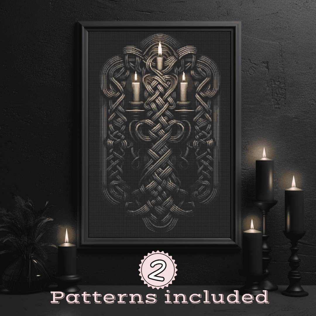 Celtic Cross Stitch Celtic Knot Pattern Gothic Cross Stitch Etsy