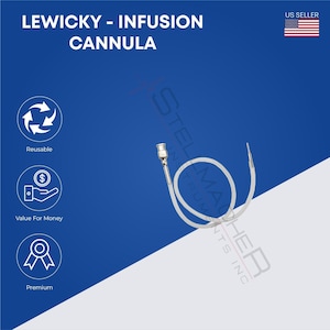 Lewicky Infusion Cannula 19ga Premium Ophthalmic Cannula Surgical Instruments Eyelid Tool
