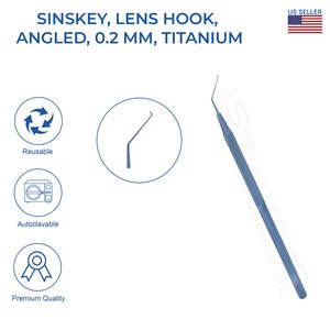 Sinskey Lens Hook 0.2mm Angled Overall Length 12 Cm Titanium Premium ...