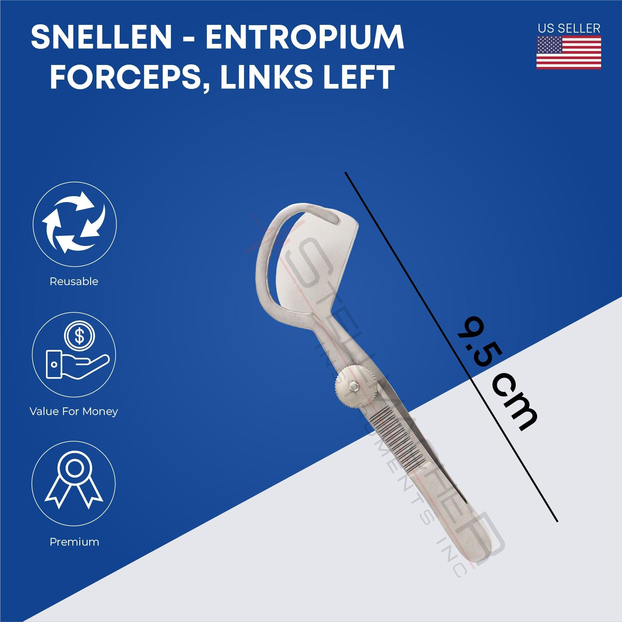 Snellen Entropium Forceps 9.5cm Links Left Eyes Forceps Premium ...