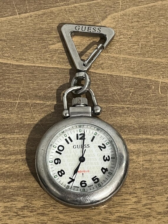 Buy Vtg Guess Indigo Japan Movement Pocket Watch Online in India Etsy