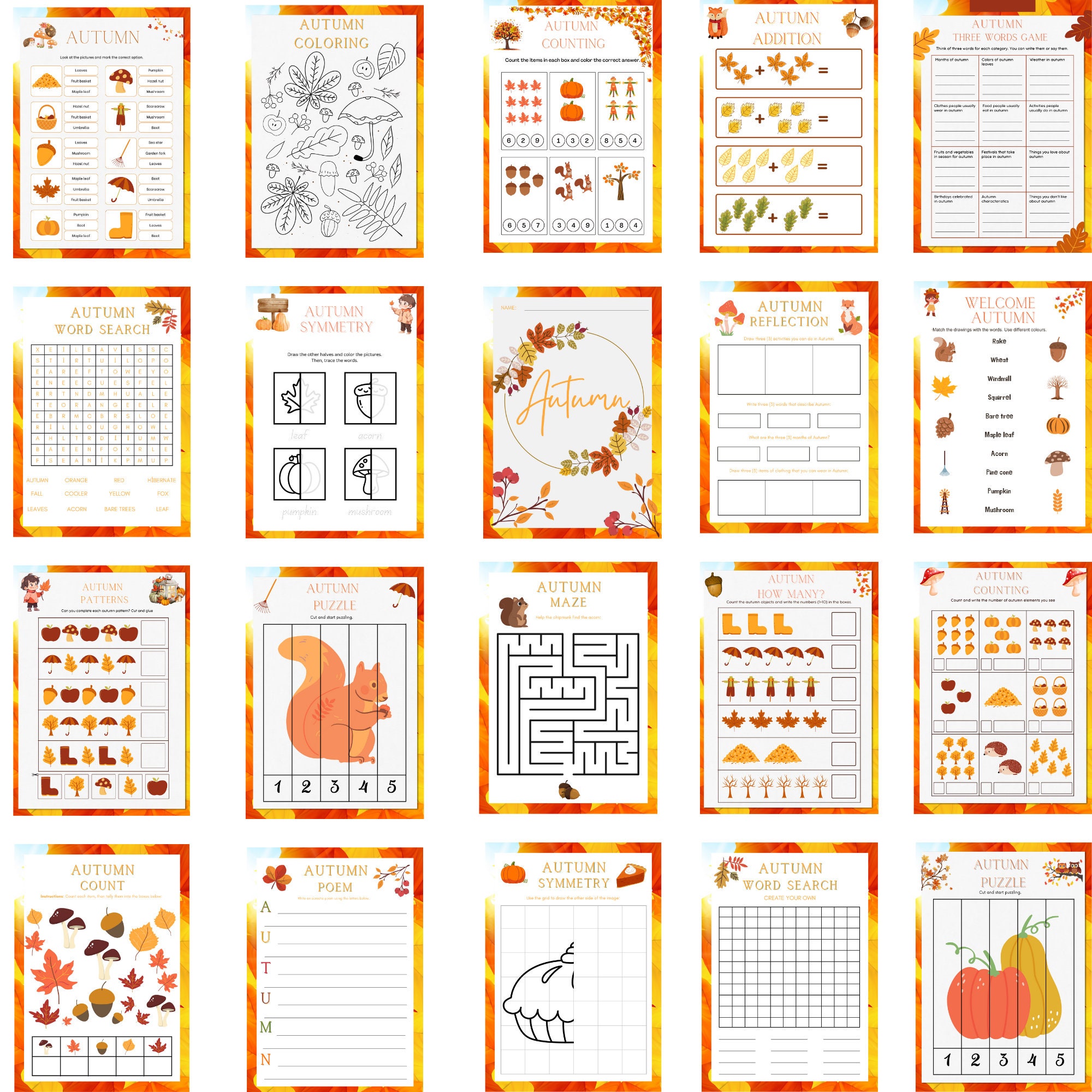 Workbook,kindergarten Workbook,preschool Worksheets,preschool Activity Sheets,printable Counting ...