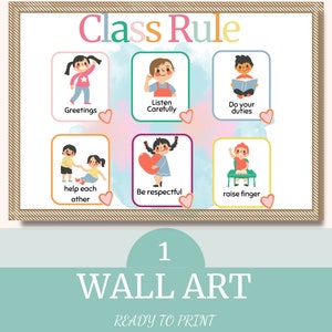 Printable Classroom Rules Download PDF | Daycare Rules | Classroom Rules | Daycare Classroom Rules Posters Download PDF | Behavior Rules