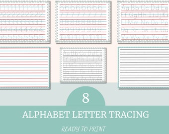 Alphabet & Number Tracing Worksheets: Preschool Handwriting Practice (Digital Download)