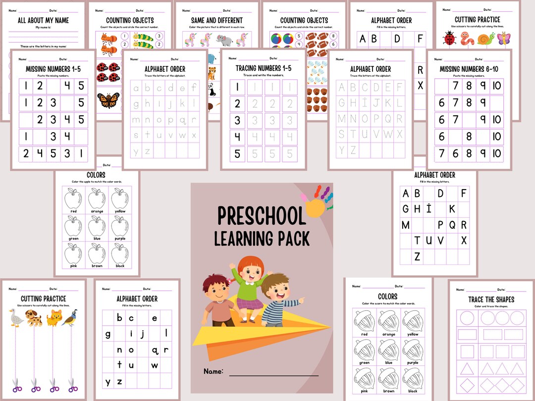 PRESCHOOL LEARNİNG Pack,preschool Learning Package ,children 2 to 6 ...