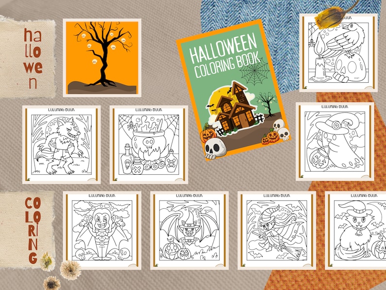 Printable Halloween Coloring Pages, Halloween Coloring Pages, Halloween Mindful Coloring for ...
