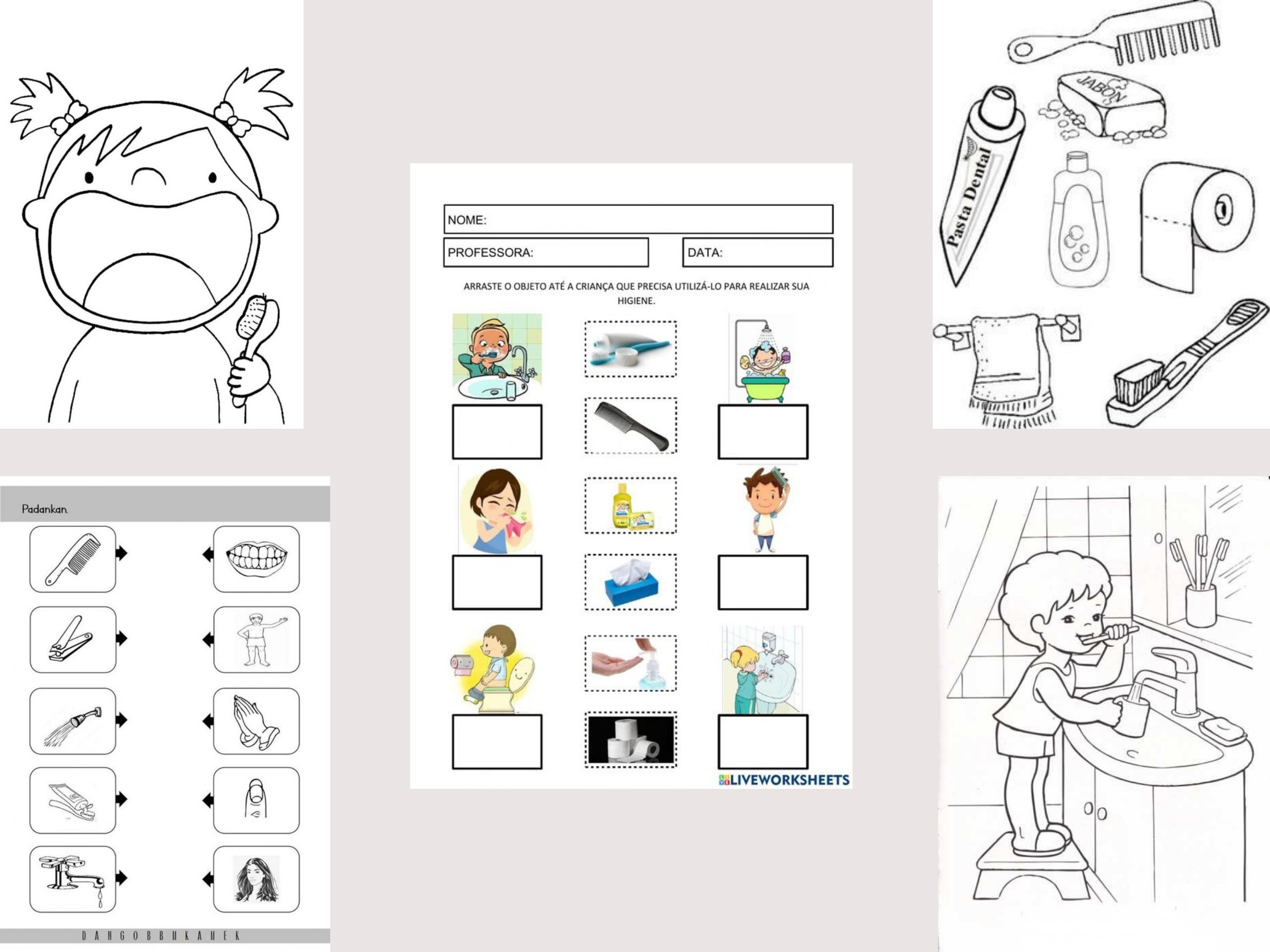 Preschool Self Care Activity Worksheets - Etsy